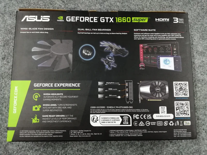 ASUS Graphics Card: PH-GTX1660S-O6G