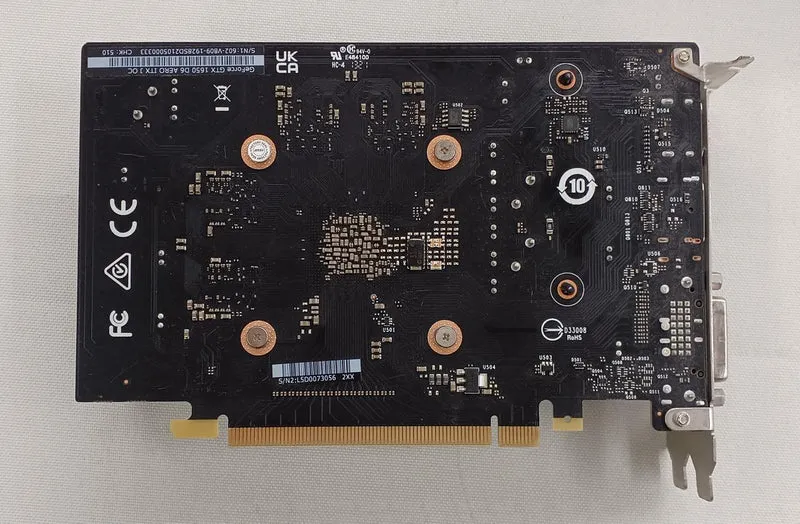 Carte graphique MSI GTX1650 D6 AERO ITX J OC