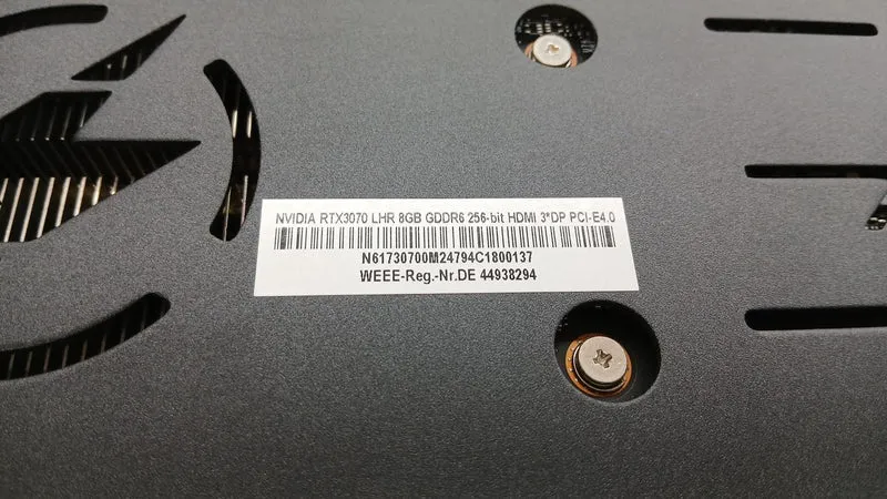 MANLI Graphics Card RTX3070 LHR 8GB