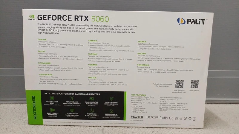 PALIT Graphics Board: NVIDIA GEFORCE RTX5060 WHITE O