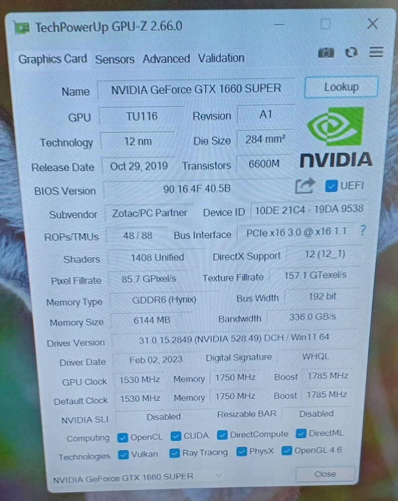 ZOTAC Graphics Board: ZT-T16620G-10B