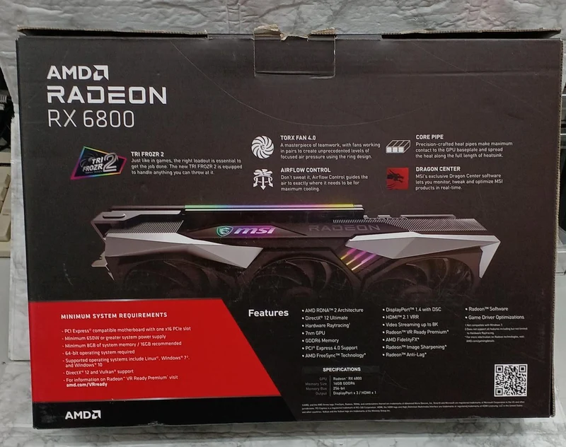 Carte graphique MSI RADEON RX6800 GAMING X TRIO