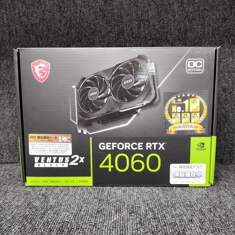 MSI RTX 4060 VENTUS 2X BLACK 8G OC RTX 4060 VENTUS 2X BLACK 8G OC
