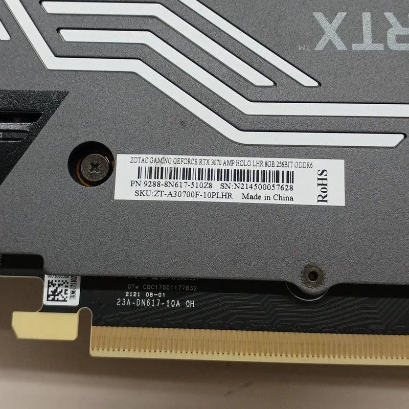 ZOTAC Graphics Card: RTX 3070 AMP HOLD LHR 8GB