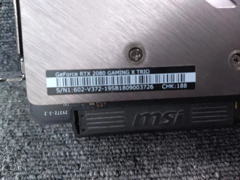 MSI Graphics Board RTX2080 GAMING X TRIO