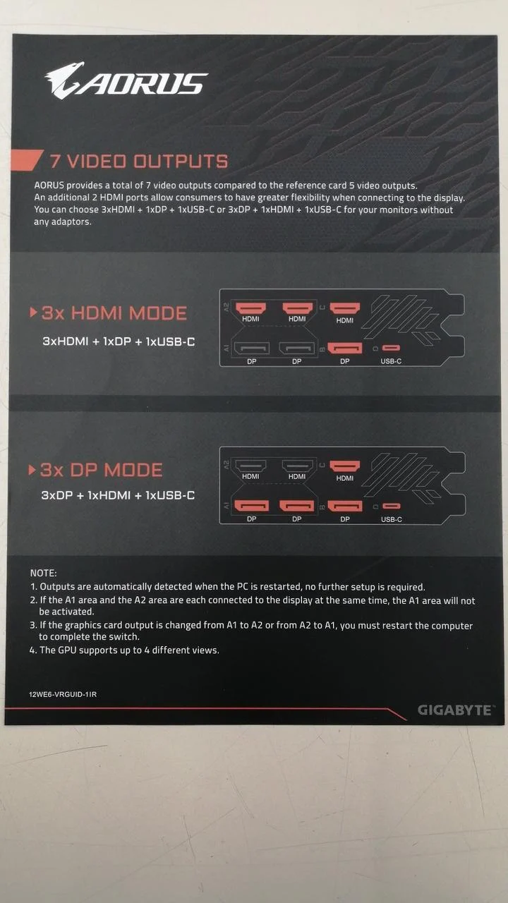 Carte graphique AORUS : GV-N208TAORUSX WB-11GC