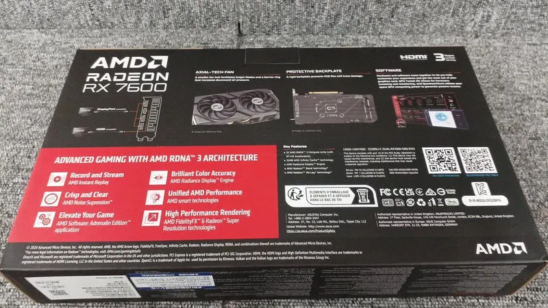 ASUS Unopened Graphics Card RADEON RX7600