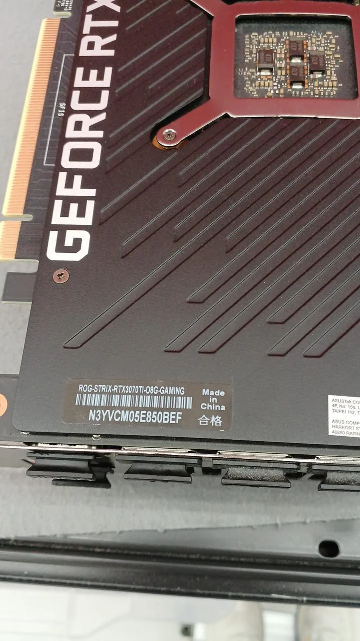 ASUS Graphics Board: ROG-STRIX-RTX3070TI-O8G-GAMING