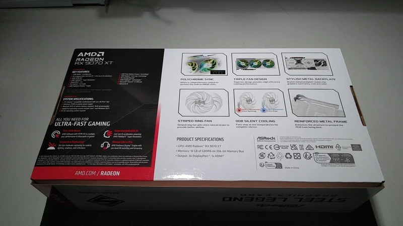 Carte graphique ASROCK RX9070XT SL 16G
