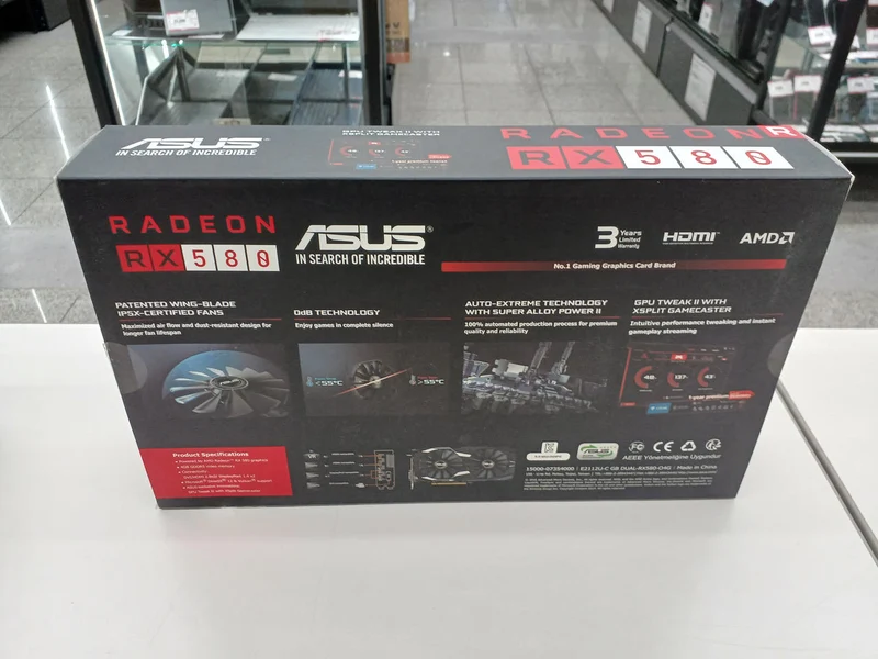 ASUS Graphics Card DUAL-RX580-O4G