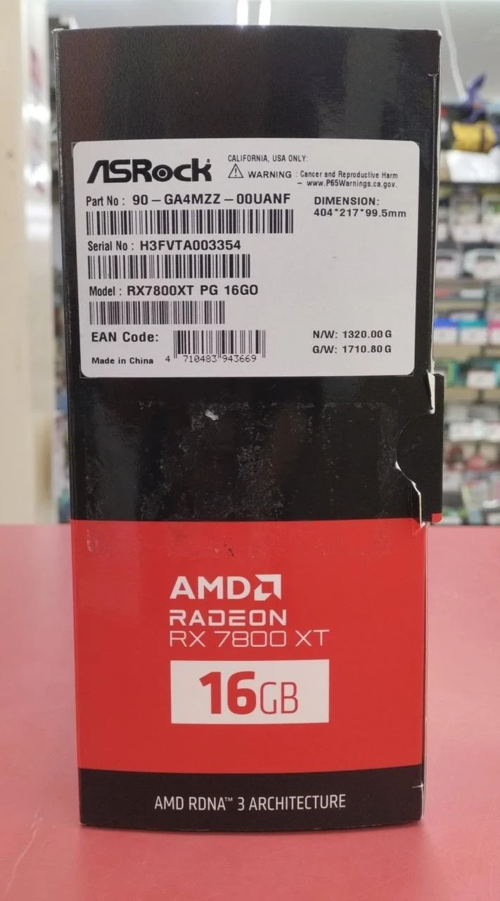 ASROCK Graphics Board RX7800XT PG 16GO