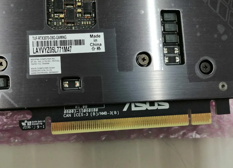 ASUS Graphics Board: TUF-RTX3070-GAMING