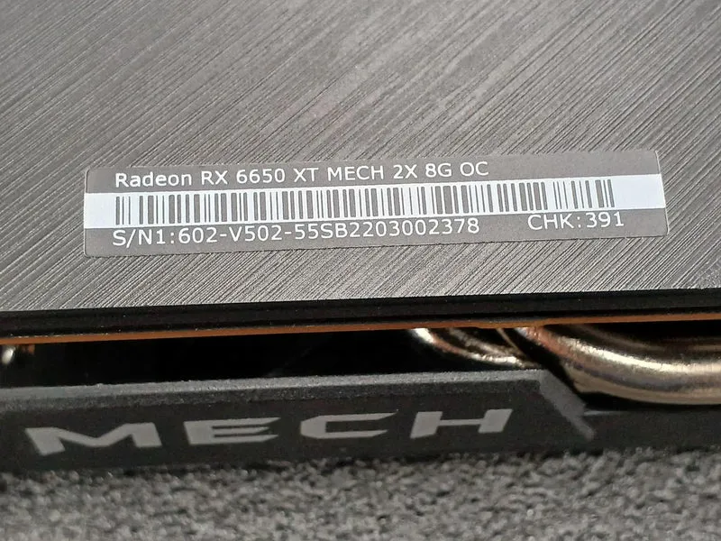 Carte graphique MSI RX6650XT MECH 2X 8G OC