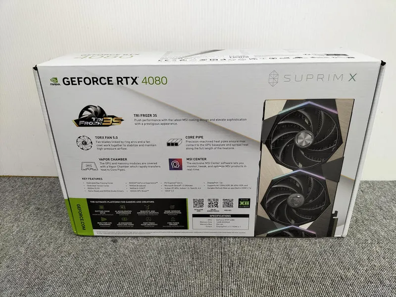 Carte graphique MSI GEFORC TX4080 16 Go SUPRIM X