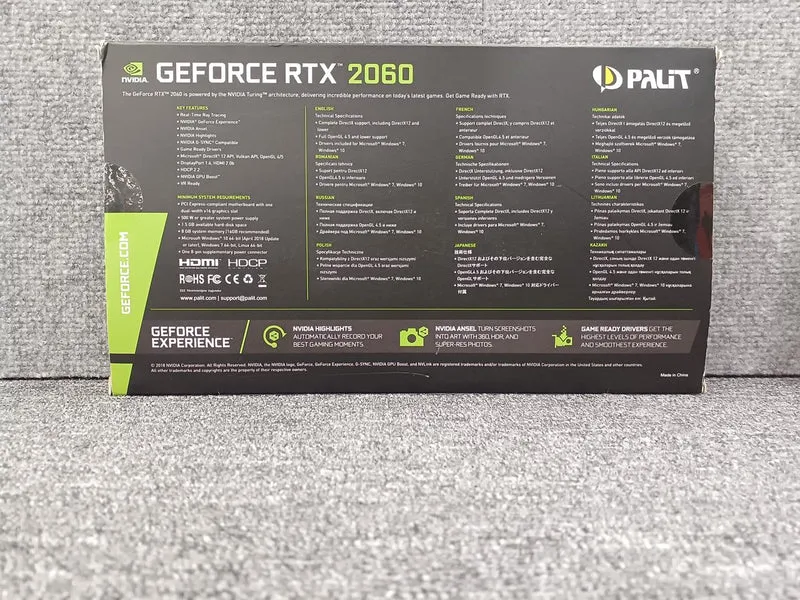 PALIT Graphics Board RTX2060