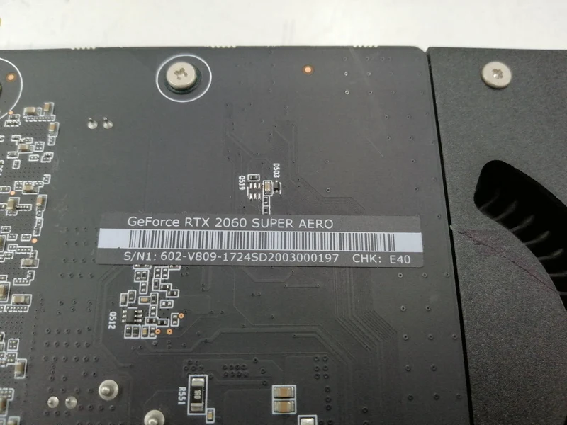 MSI Assembly Wktk Graphics Card RTX2060 SUPER AERO