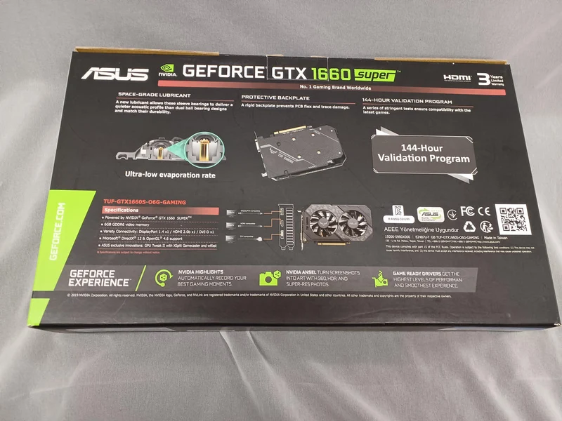 Carte graphique ASUS : TUF-GTX1660S-06G-GAMING
