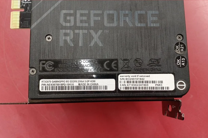 Carte graphique PALIT RTX3070 GAMINGPRO 8G GDDR6