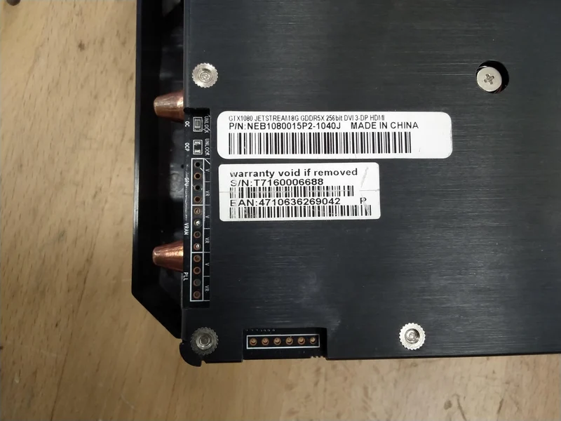 PALIT Graphics Board GTX1080 JETSTREAM 8G GDDR5X 25