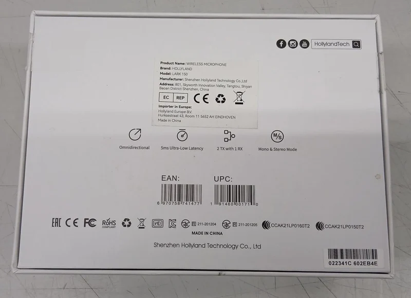 HOLLYLAND Wireless Microphone System LARK 150
