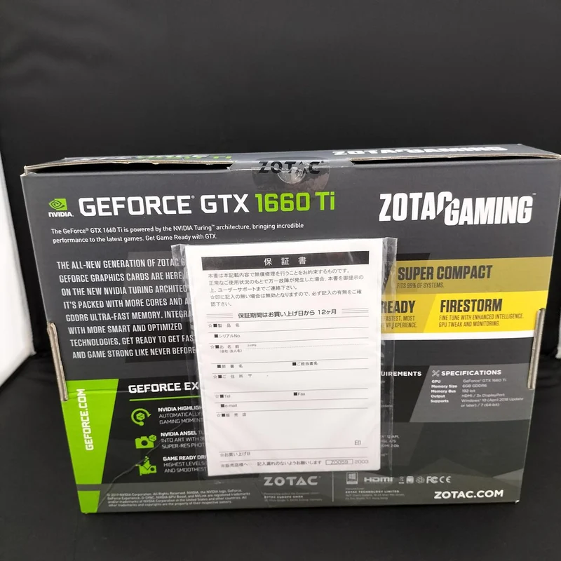 ZOTAC PCI-EXPRESS Bus Compatible NVIDIA Graphics Card ZT-T16610F-10L