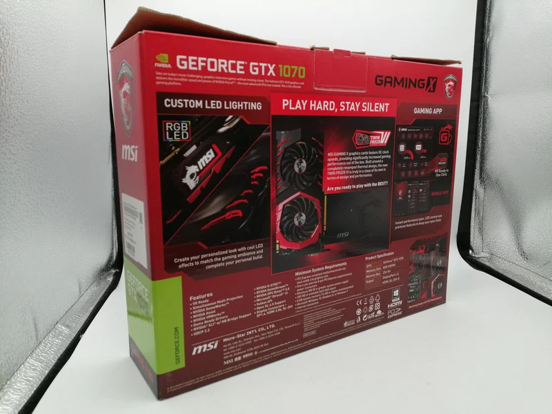MSI Graphics Board: GTX 1070 GAMINGX8G