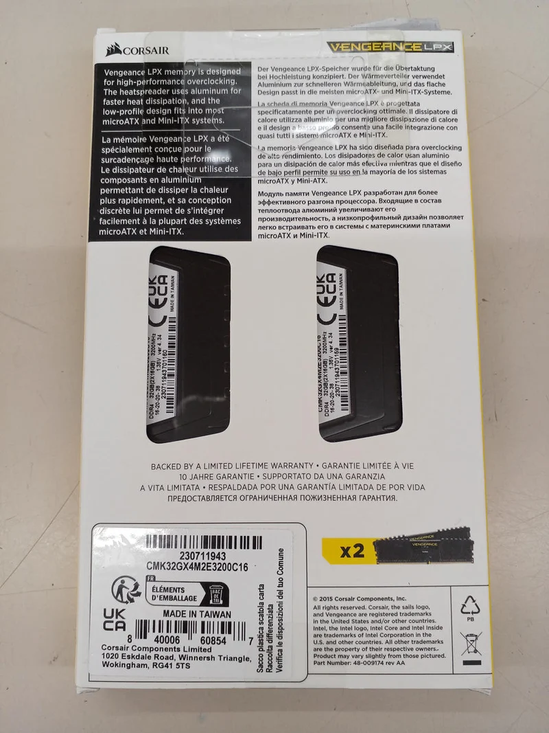 CORSAIR [Unopened] PC Memory CMK32GX4M2E3200C16