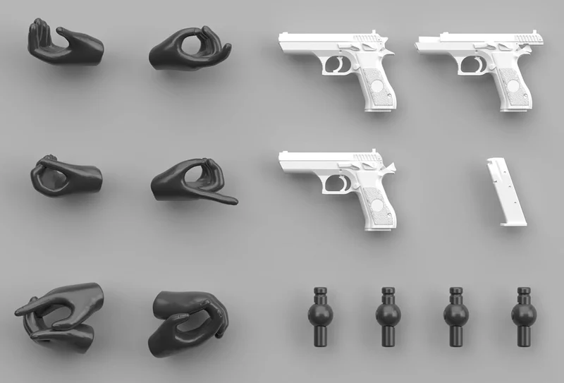 TOMYTEC LA-OP24 Little Armory Gun Handle 2 for Megami Device (Black)