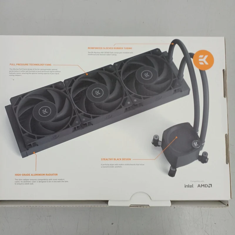 EK WATER BLOCKS Water-Cooled CPU Cooler EK-NUCLEUS AIO CR360 DARK