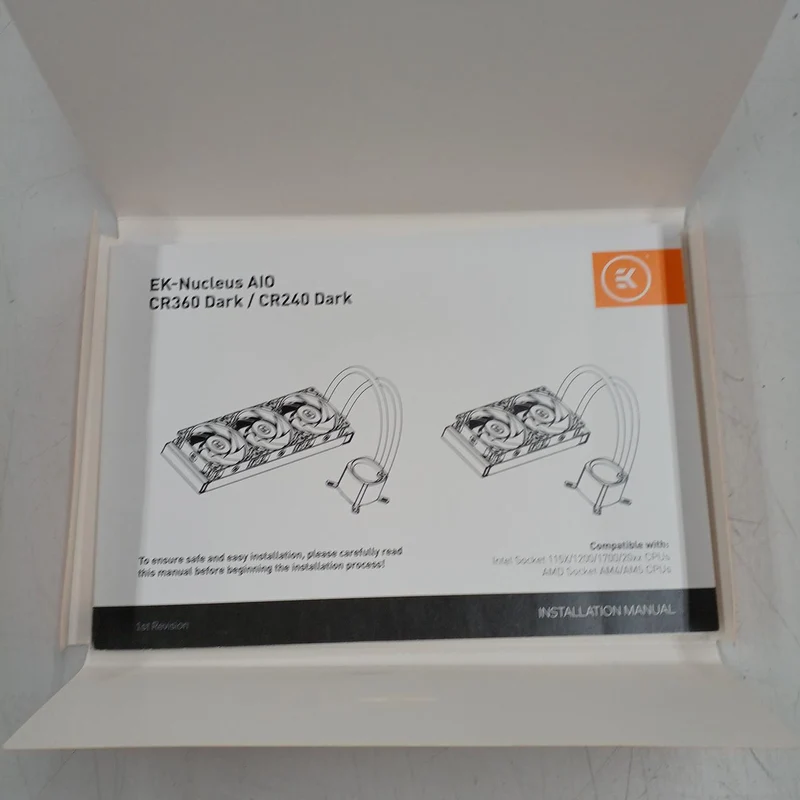 EK WATER BLOCKS Water-Cooled CPU Cooler EK-NUCLEUS AIO CR360 DARK