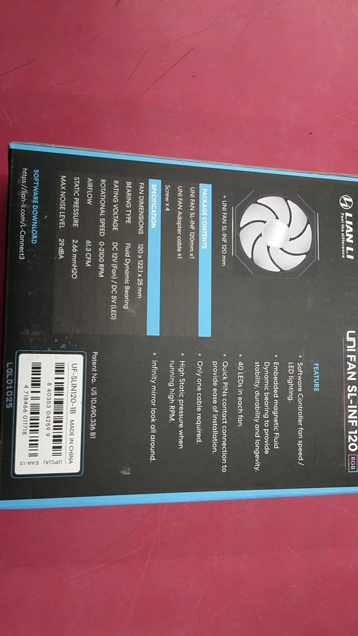 [JUNK] LIAN LI PC Case Fan LINI FAN SL-INF120