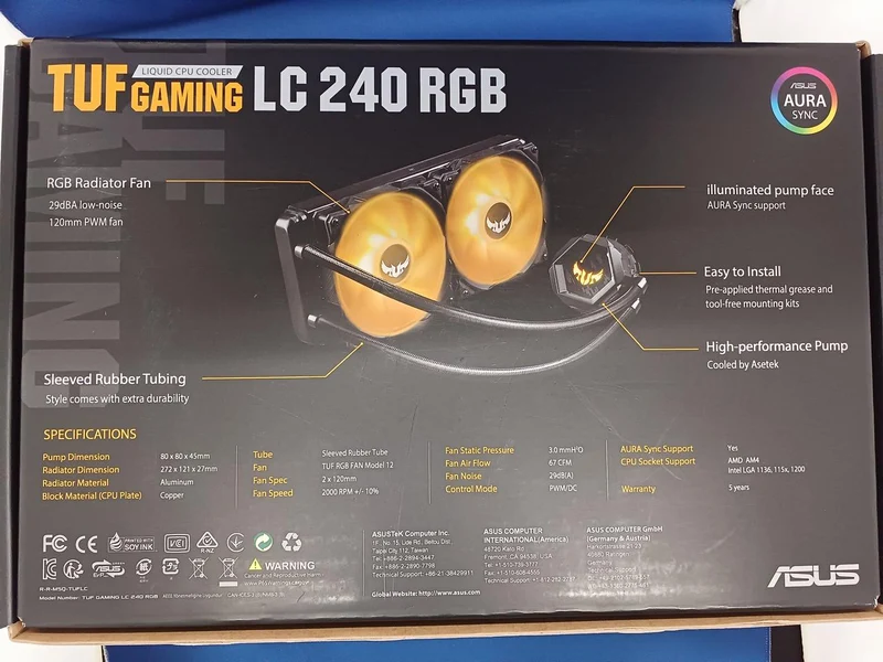 Refroidisseur liquide ASUS LC 240 RGB