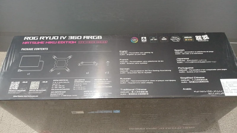 Refroidisseur de processeur liquide ASUS ROG RYUO IV. 360ARGB HATSUNE MIKU
