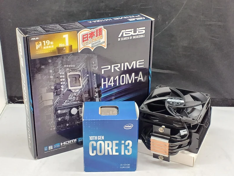 Kit de composants PC ASUS/Intel à monter soi-même avec processeur Core i3-10100/H410M-A