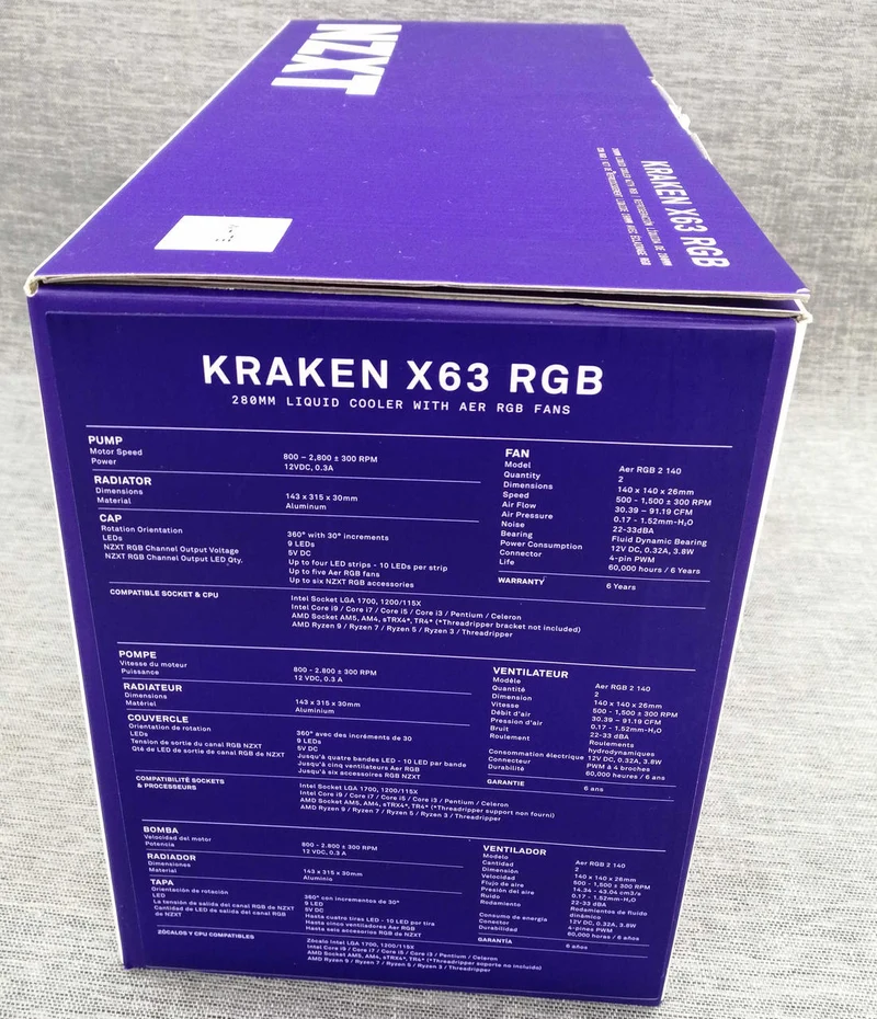 Refroidisseur de processeur NZXT KRAKEN X63 RGB