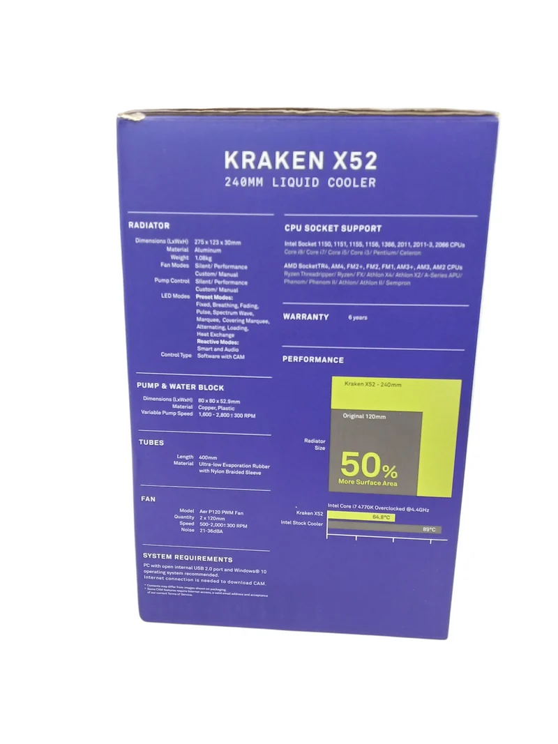 Refroidisseur de processeur à eau KRAKEN RL-KRX72-01