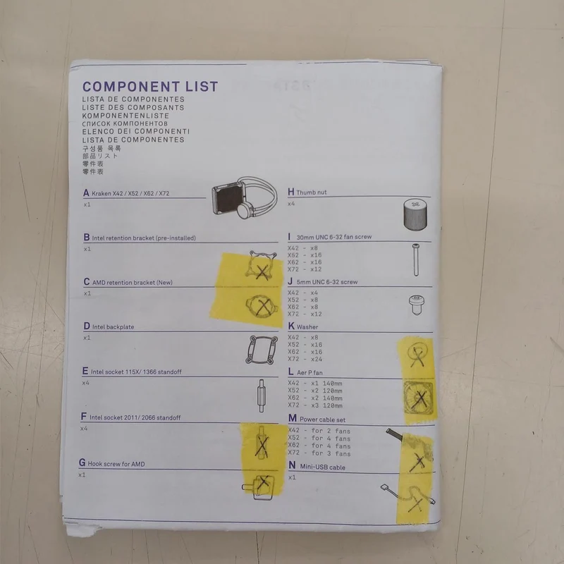 Refroidisseur de processeur à eau KRAKEN RL-KRX72-01
