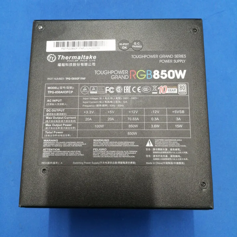 [JUNK] THAMALTAKE Power Supply Unit TPC-850AH3FCP