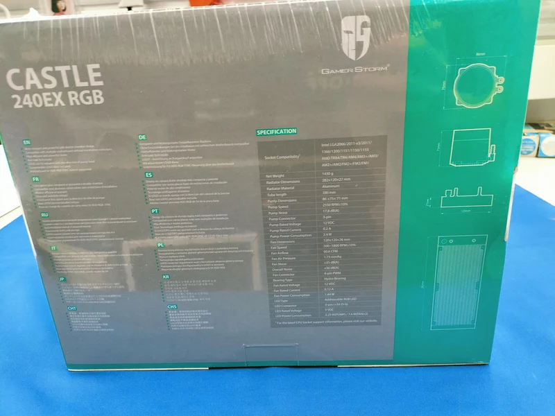 Refroidisseur de processeur à eau GAMERSTONE CASTLE 240EX RGB