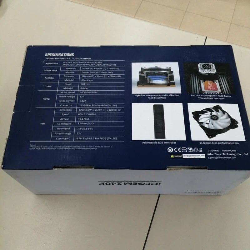 SILVERSTONE CPU Cooler SST-IG240P-ARGB