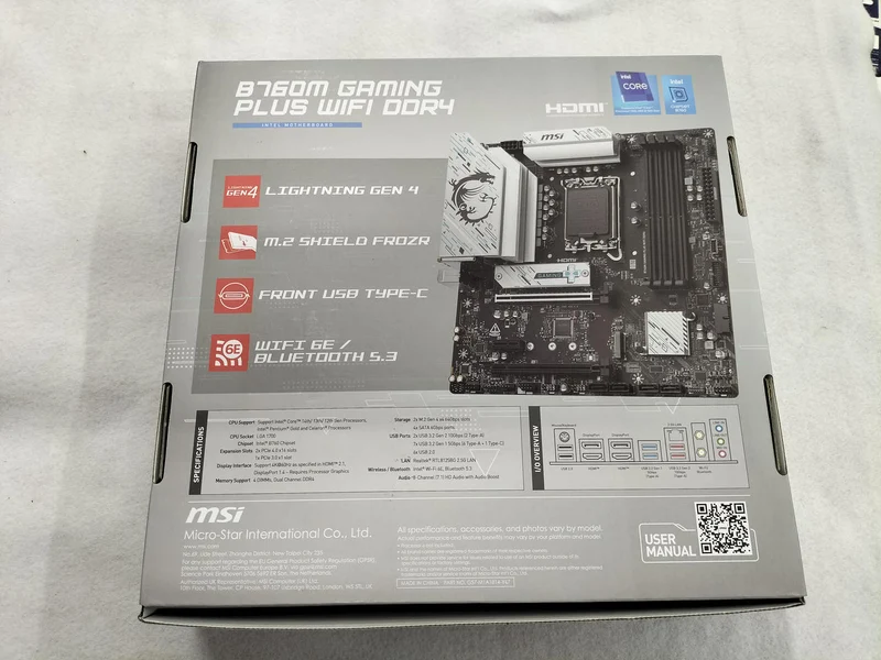 MSI Motherboard B760M GAMING PLUS WIFI DDR4