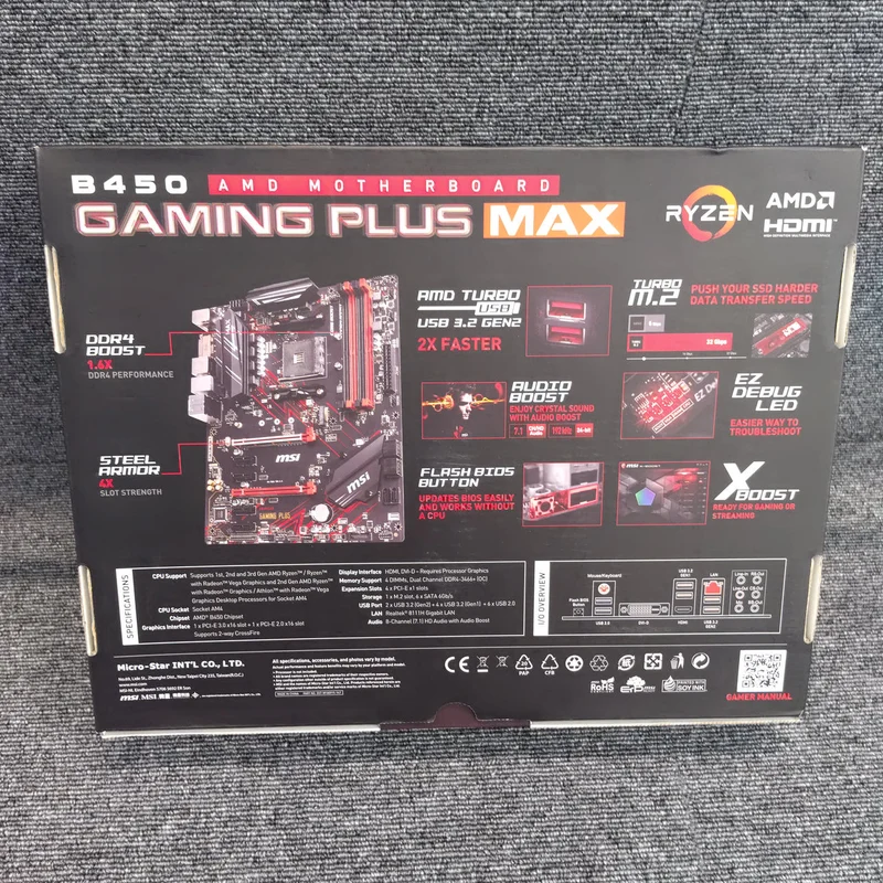 MSI Motherboard B450 GAMMING PLUS