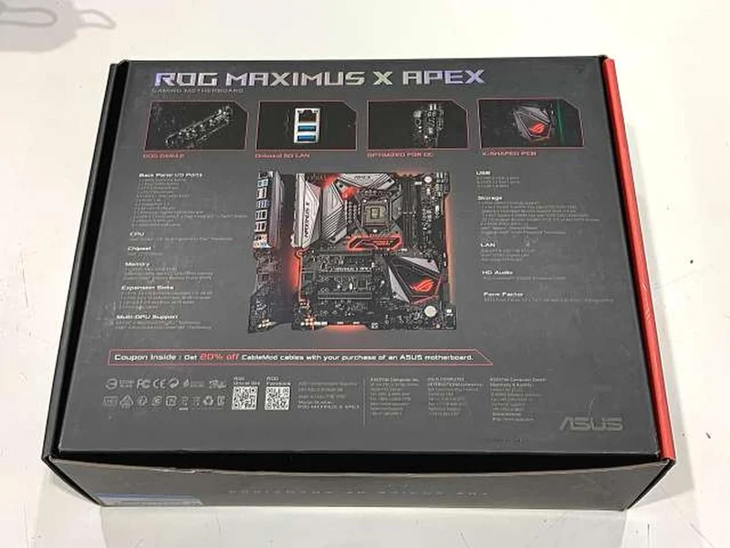 Carte mère ASUS ROG MAXIMUS X APEX compatible Intel