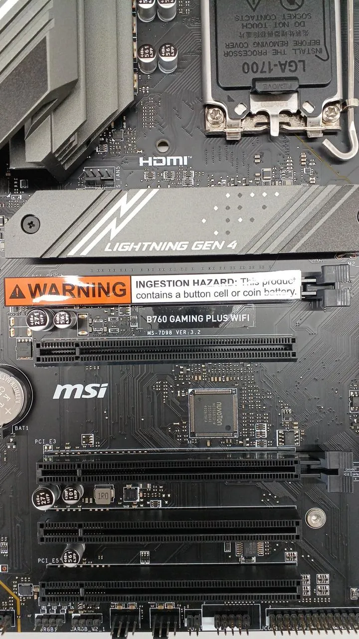 Carte mère MSI compatible Intel B760 GAMING PLUS WIFI