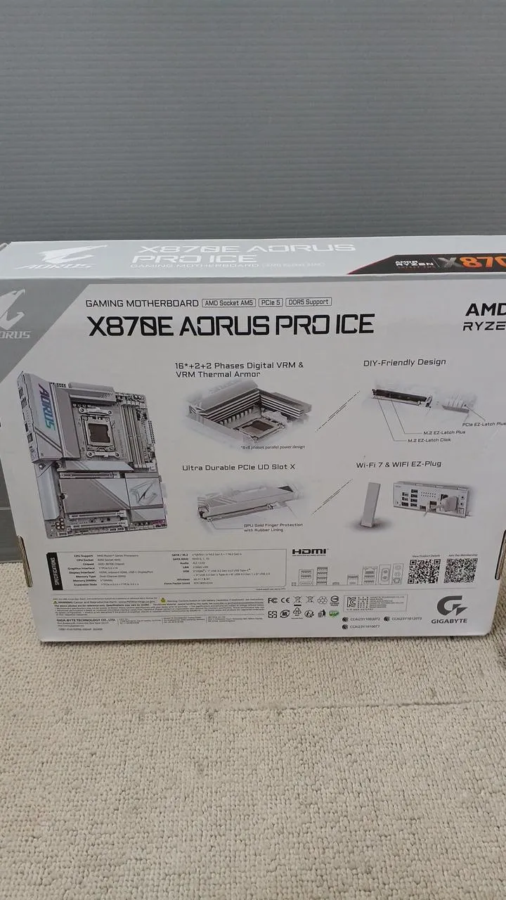 GIGABYTE Motherboard X870E AORUS PRO ICE