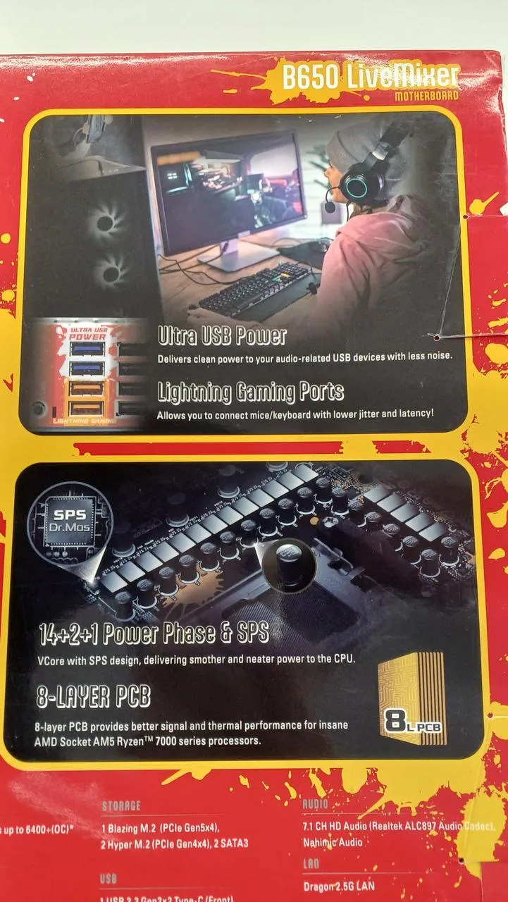 ASROCK Motherboard B650 LIVEMIXER
