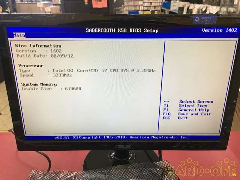 ASUS [Junk] M/B CPU RAM Set SABERTOOTH X58 COREI7-975 6GB