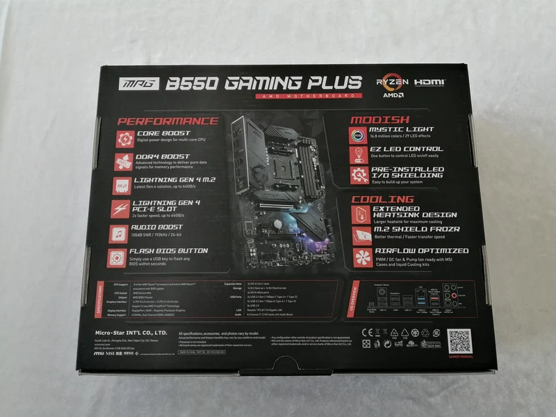 Carte mère MSI MPG B550 GAMING PLUS