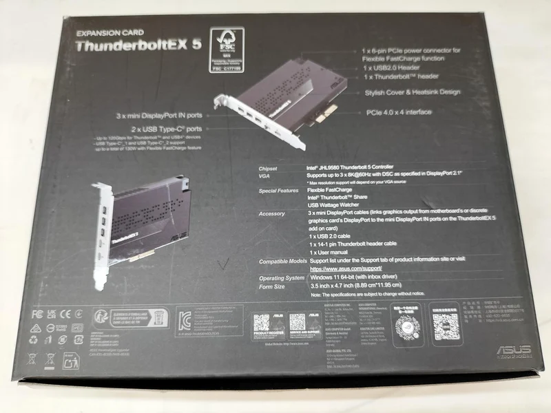 Carte d'interface ASUS : THUNDERBOLT EX5