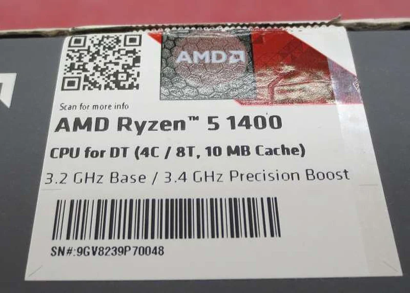 AMD CPU RYZEN5-1400-3.2GHz